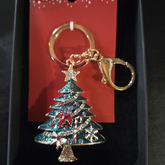 Festive Christmas Tree Keychain/ Bag Charm - Picture 2 of 2